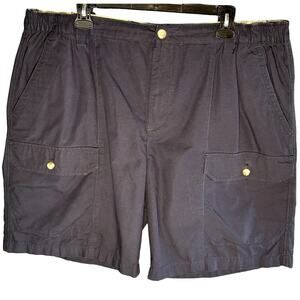 MENS VAN HUESEN TRAVELER NAVY BLUE CARGO SHORTS CLASSIC SIZE 40X9
